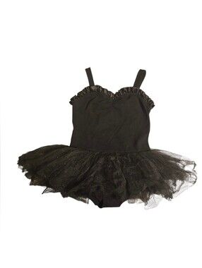 Black Ballet Tutu Dress Leotard Size 16